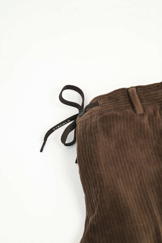 Circolo 1901 Breitcordhose in Braun