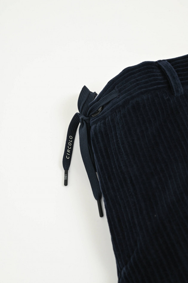 Circolo 1901 Breitcordhose in Navy