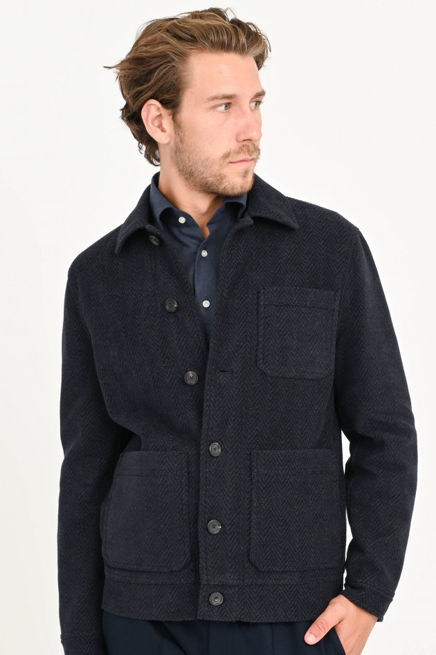 Circolo 1901 Jacke mit Fischgrät in Navy