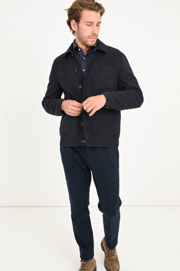 Circolo 1901 Jacke mit Fischgrät in Navy