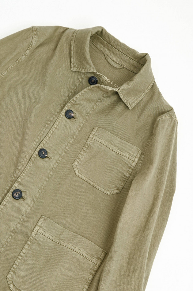 Circolo 1901 Jacke aus Leinen-Mix in Oliv