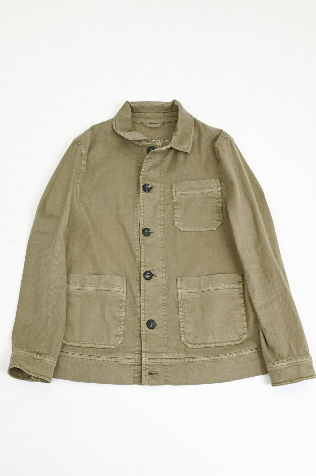 Circolo 1901 Jacke aus Leinen-Mix in Oliv