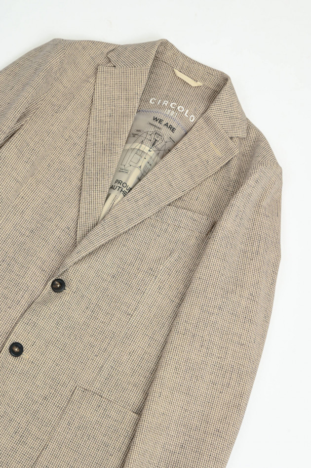 Circolo 1901 Karriertes Sakko aus Baumwolle in Beige/Taupe