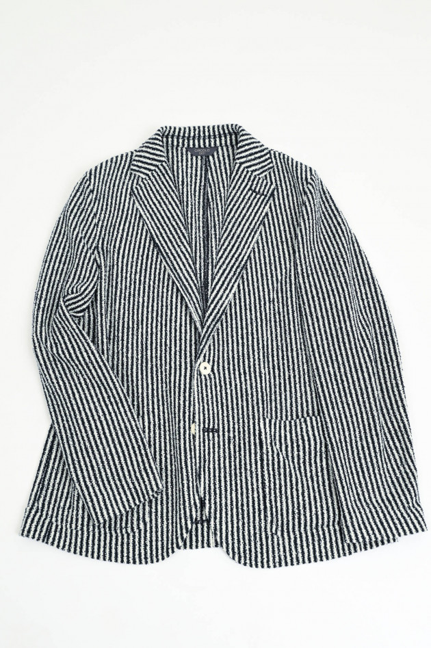 Circolo 1901 Gestreiftes Sakko mit Struktur in Schwarz/Weiß