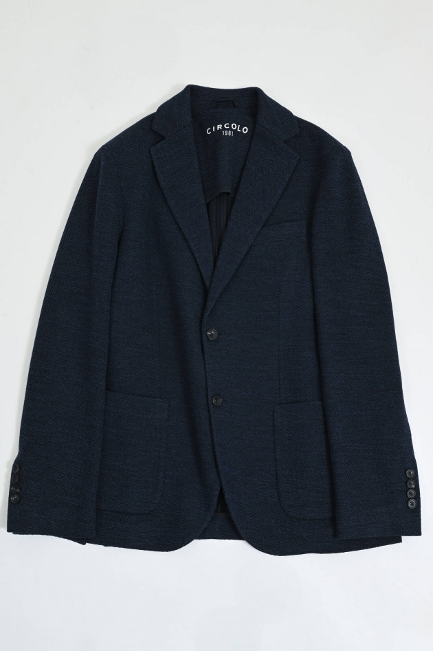 Circolo 1901 Sakko aus Woll-Mix mit Struktur in Navy