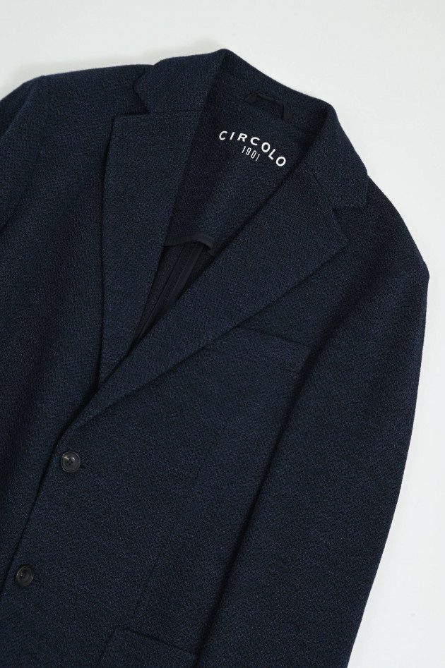 Circolo 1901 Sakko aus Woll-Mix mit Struktur in Navy