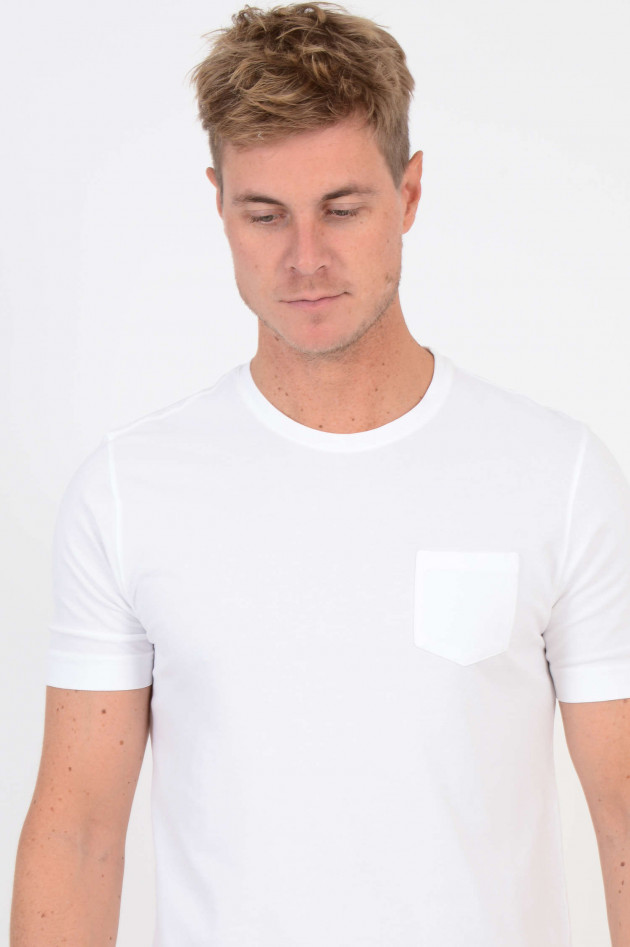 Circolo 1901 Basic Shirt mit Brusttasche in Weiß