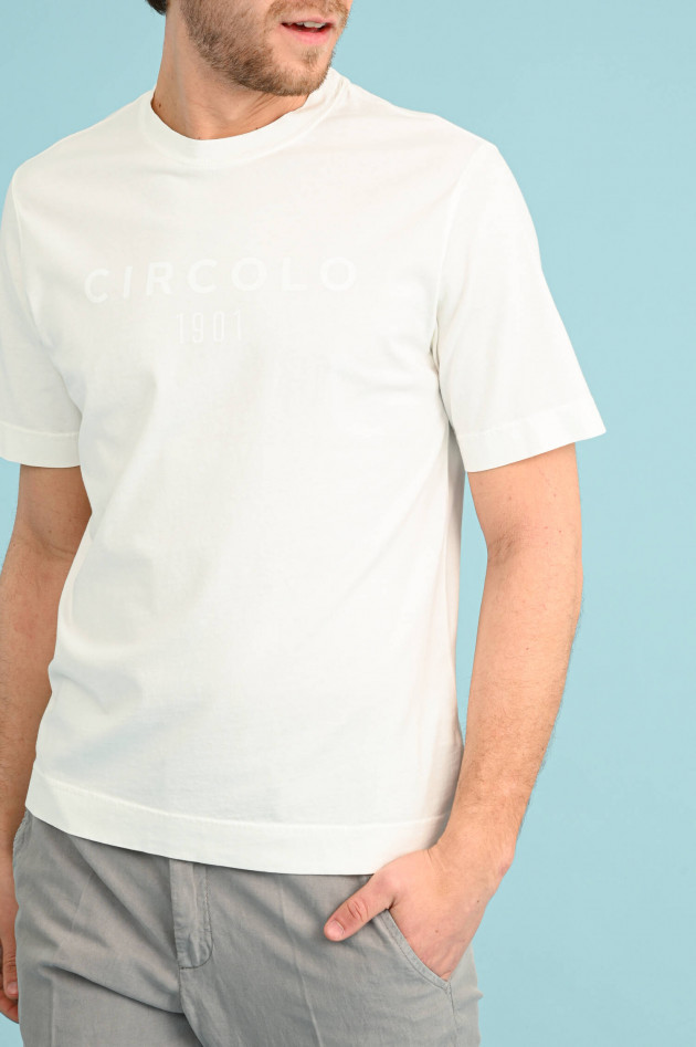 Circolo 1901 T-Shirt mit Logo-Schriftzug in Weiß