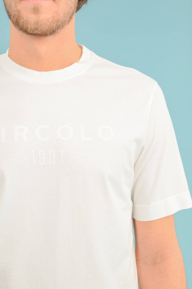 Circolo 1901 T-Shirt mit Logo-Schriftzug in Weiß