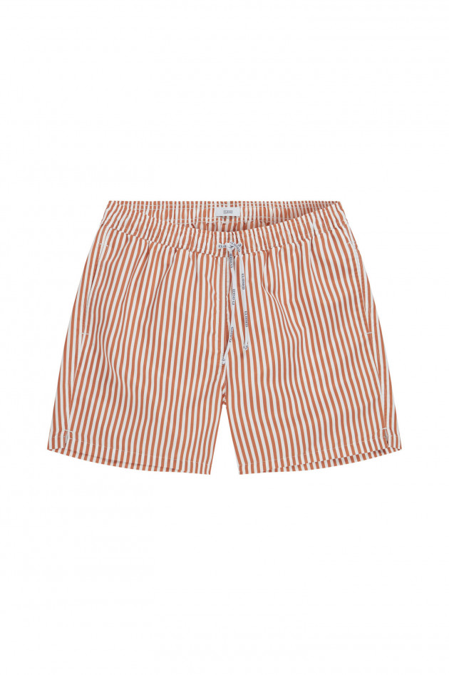 Closed Badeshorts mit Streifen in Orange/Weiß