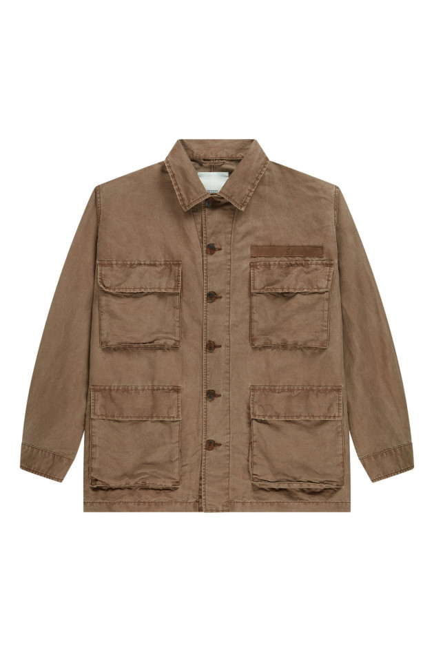 Closed Jacke im Military-Look in Braun