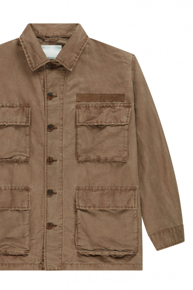 Closed Jacke im Military-Look in Braun