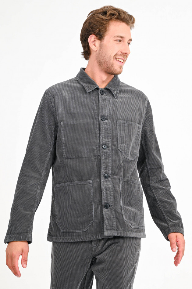 Closed Overshirt aus Cord in Grau