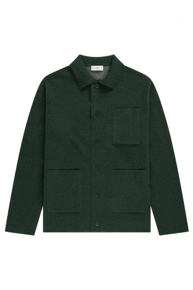 Closed Overshirt aus Wolle in Dunkelgrün