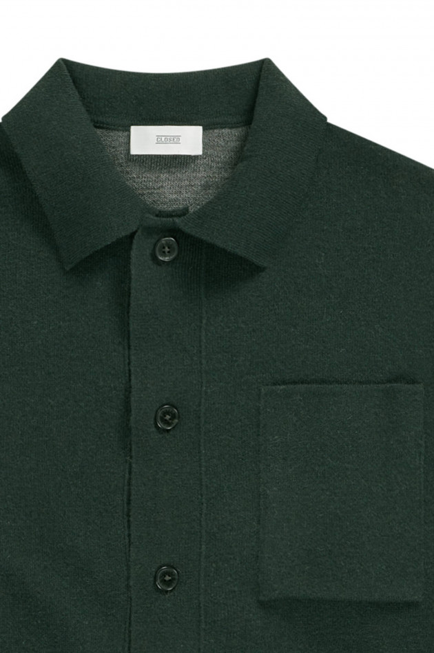 Closed Overshirt aus Wolle in Dunkelgrün