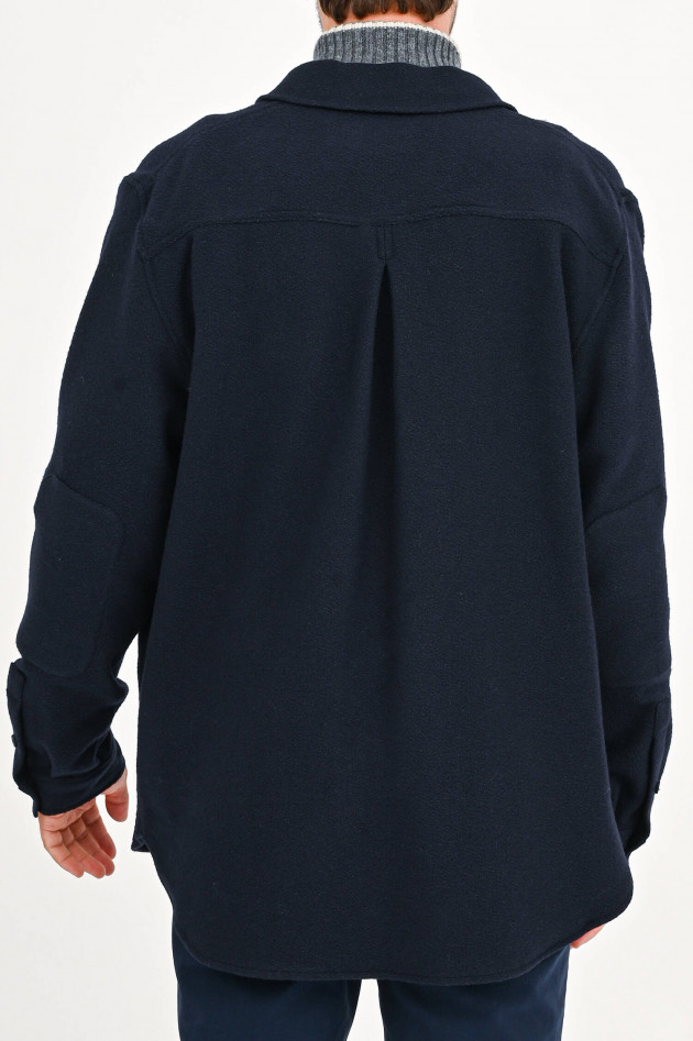 Closed Overshirt aus Wollmix in Navy