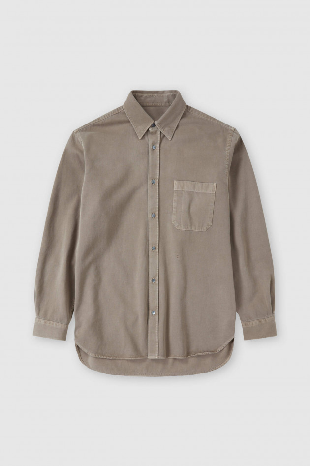 Closed Baumwoll-Twill Hemd in Braun
