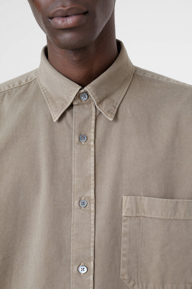 Closed Baumwoll-Twill Hemd in Braun
