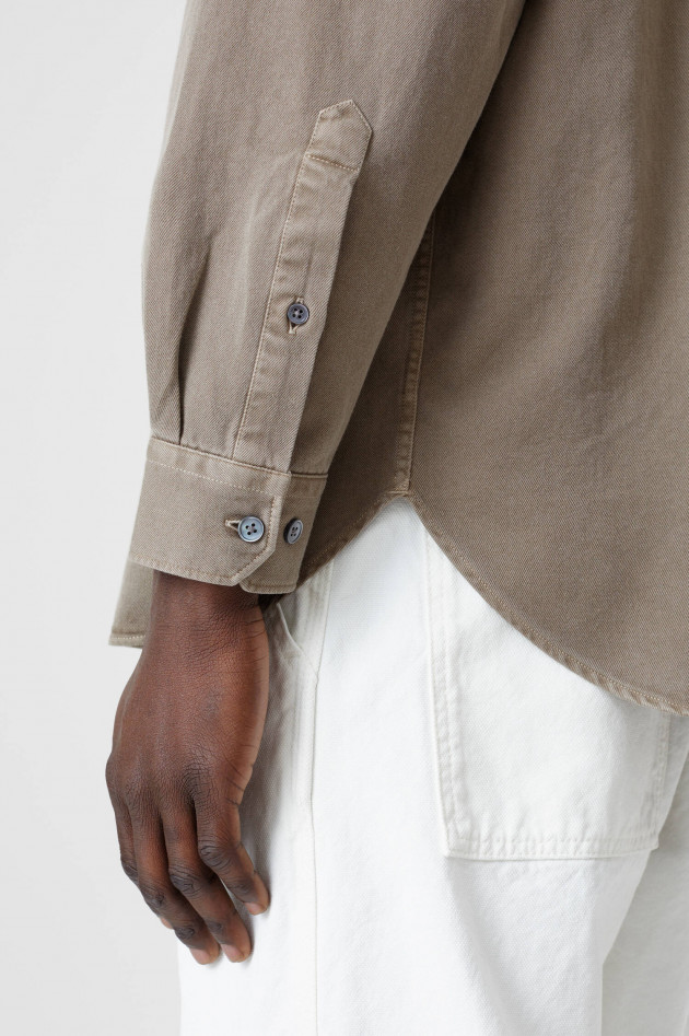 Closed Baumwoll-Twill Hemd in Braun