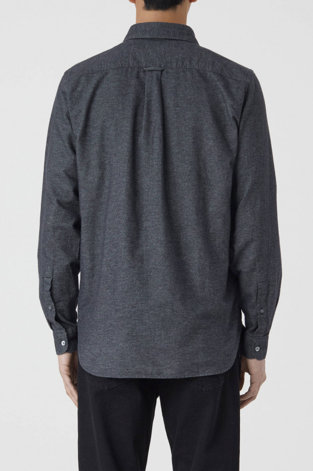 Closed Hemd aus Baumwoll Twill in Dunkelgrau