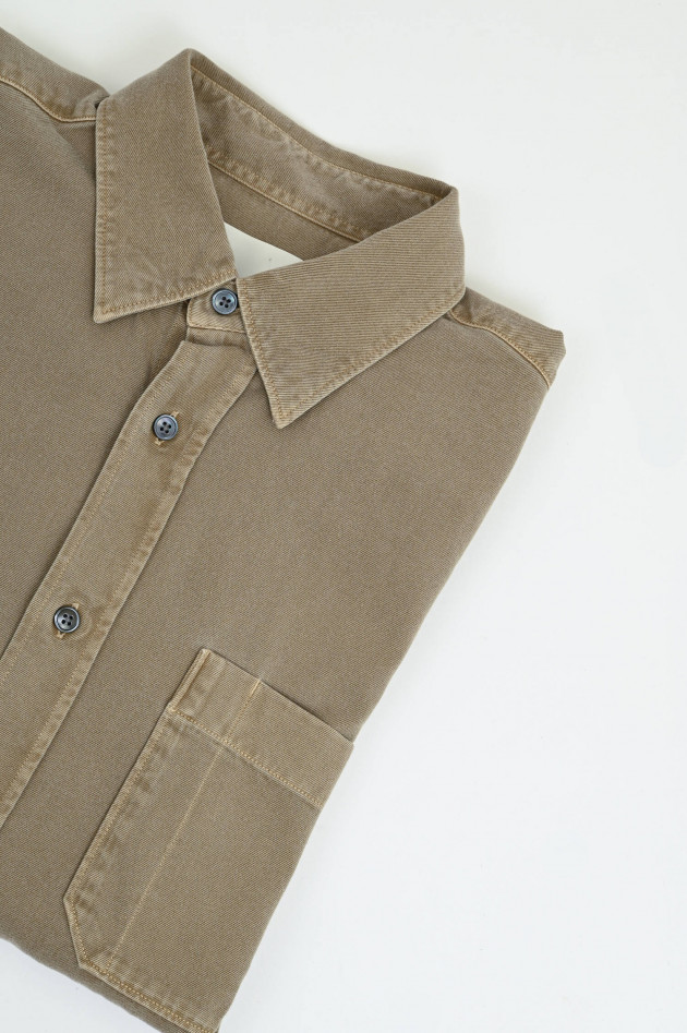 Closed Overshirt mit aufgesetzter Tasche in Rock Beige