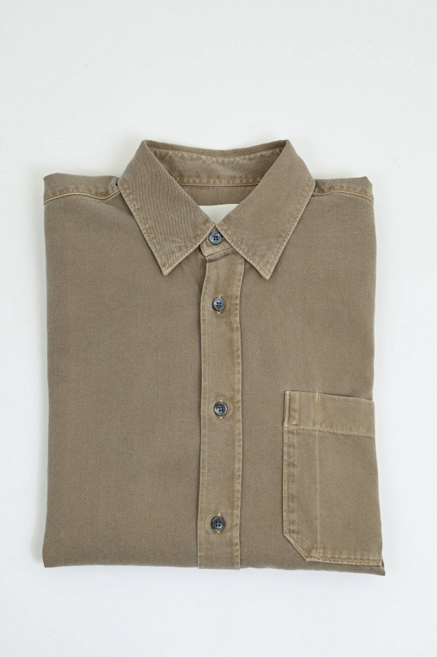 Closed Overshirt mit aufgesetzter Tasche in Rock Beige