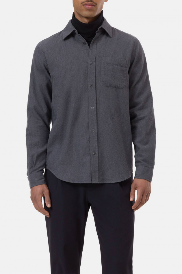 Closed Flanell-Hemd aus Baumwolle in Dark Grey