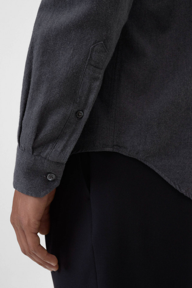 Closed Flanell-Hemd aus Baumwolle in Dark Grey