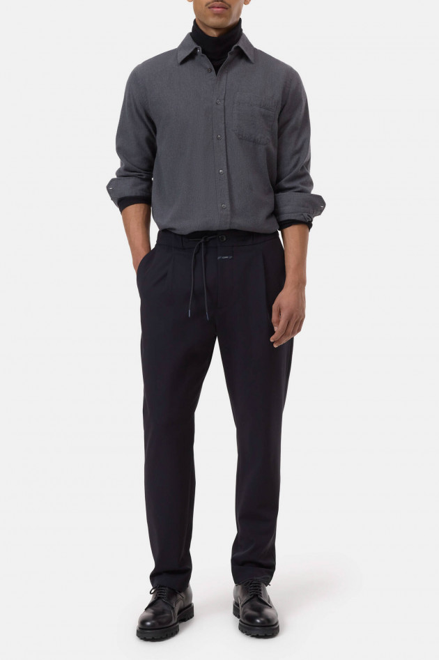 Closed Flanell-Hemd aus Baumwolle in Dark Grey