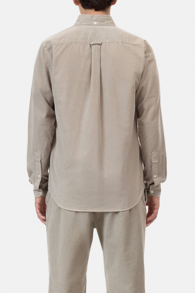 Closed Cord-Hemd aus Baumwolle in Beige