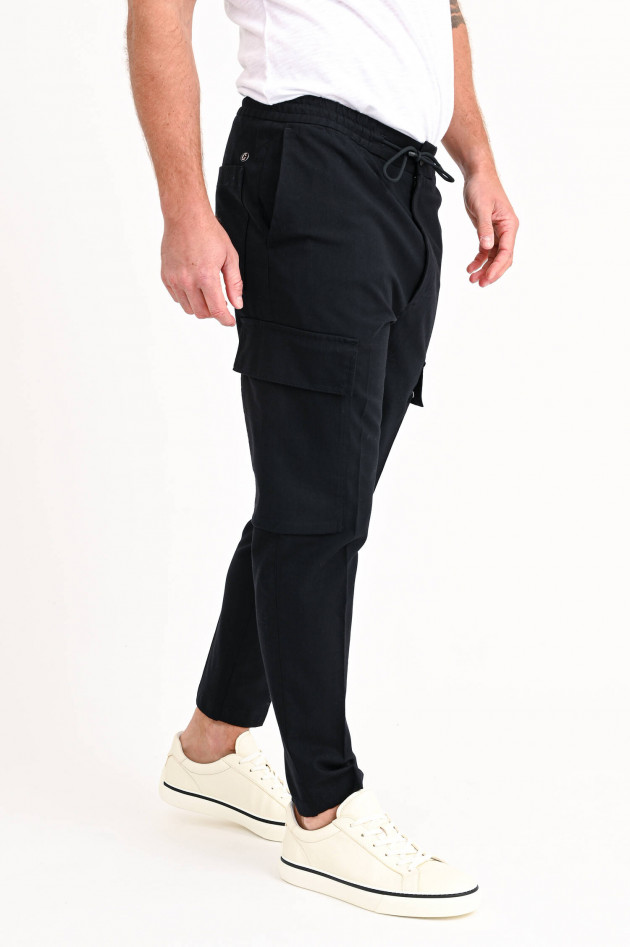 Closed Cargo-Pants aus Wollmix in Schwarz