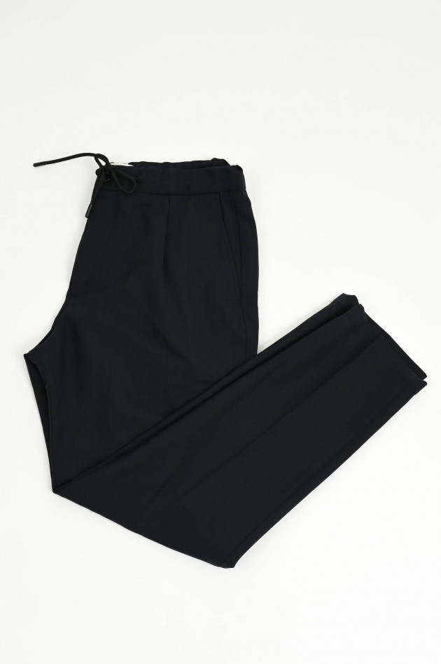 Closed Hose VIRGO aus Woll-Mix in Navy