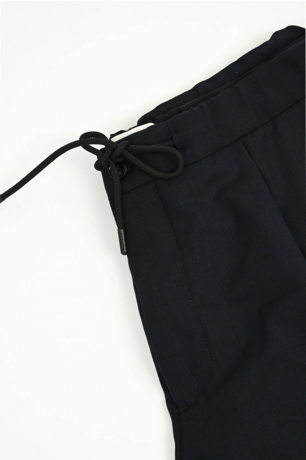 Closed Hose VIRGO aus Woll-Mix in Navy