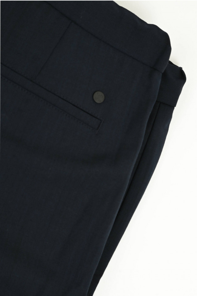 Closed Hose VIRGO aus Woll-Mix in Navy