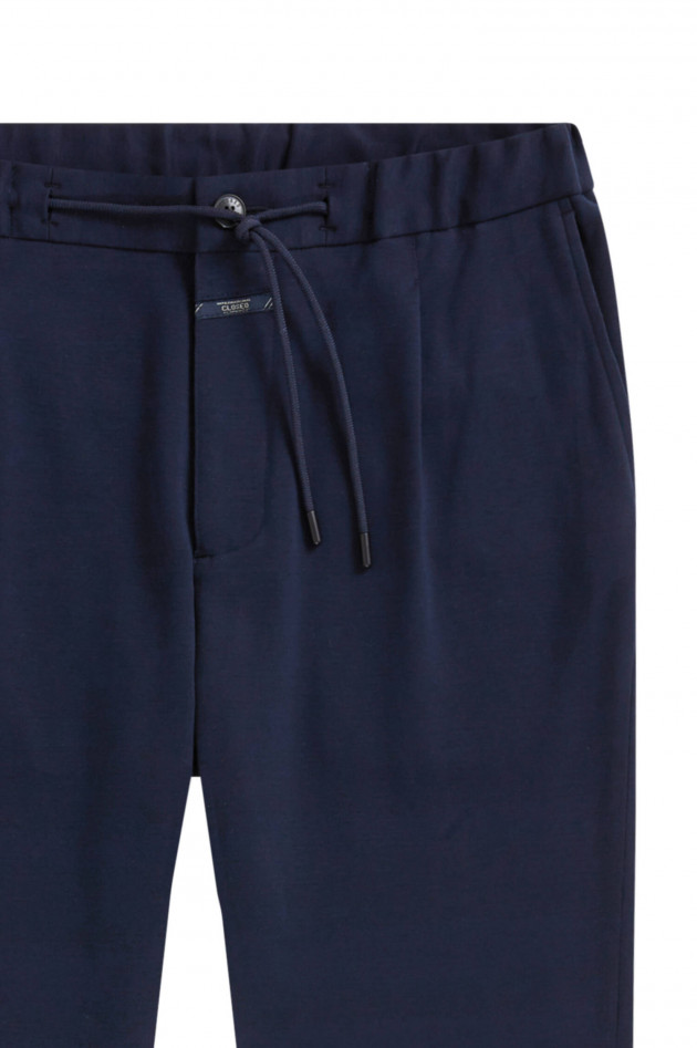 Closed Jersey Hose in Navy