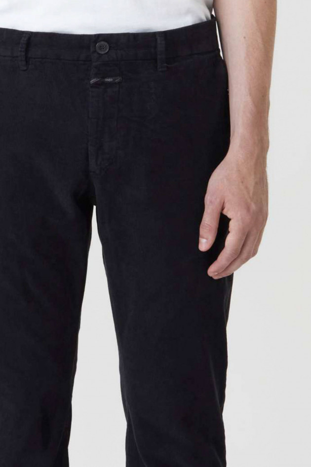 Closed Feincord-Hose CLIFTON SLIM in Schwarz