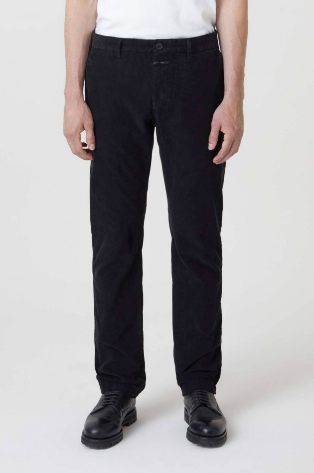 Closed Feincord-Hose CLIFTON SLIM in Schwarz