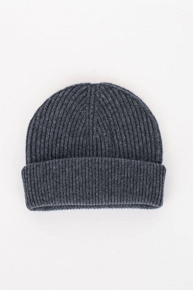 Closed Sailor Beanie aus Wolle in Grau