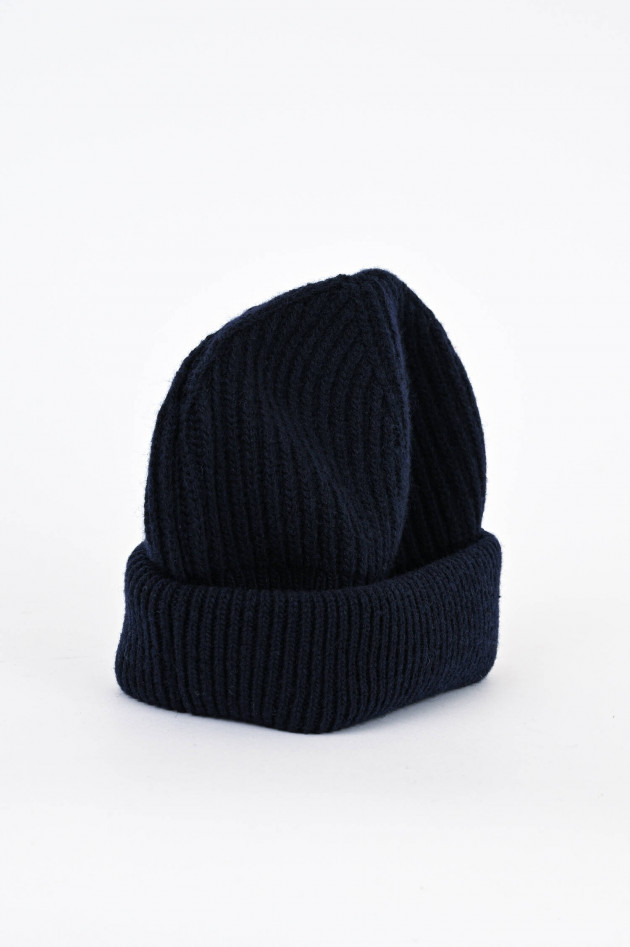 Closed Sailor Beanie aus Wolle in Navy