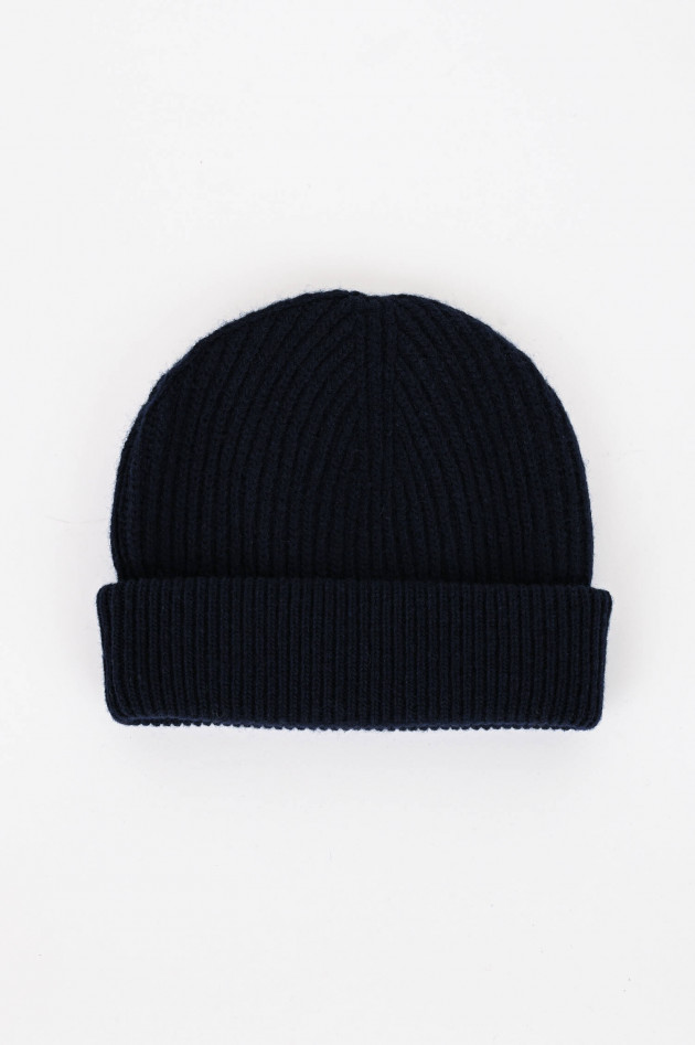 Closed Sailor Beanie aus Wolle in Navy