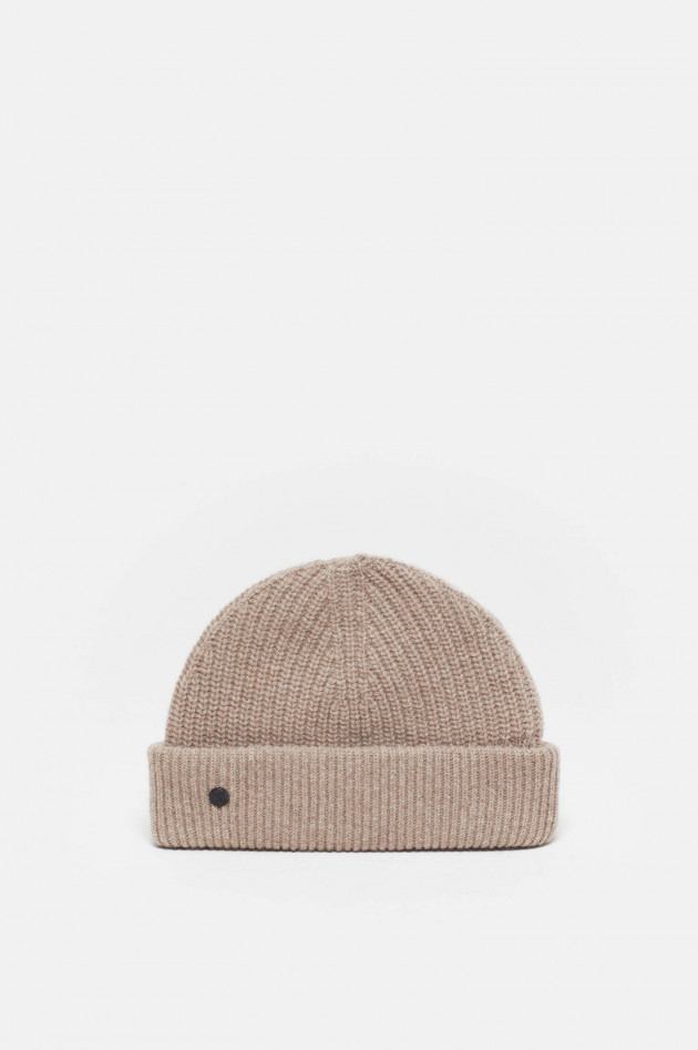 Closed Beanie aus Wolle in Beige