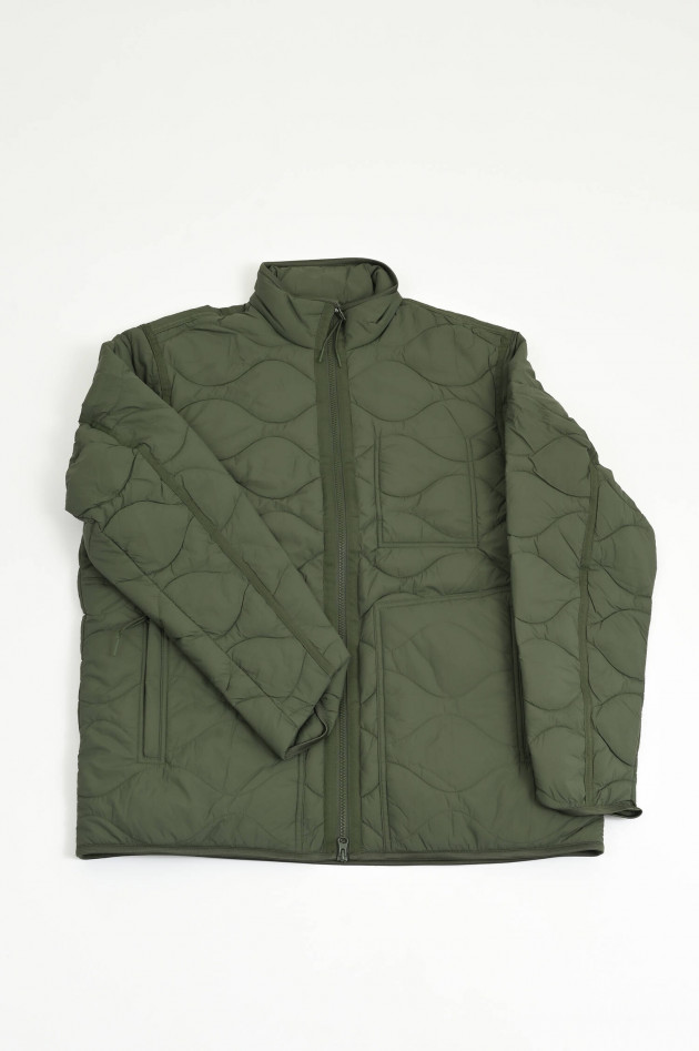 Closed Steppjacke in Oliv