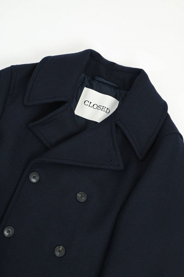 Closed Caban-Jacke aus Woll-Mix in Navy