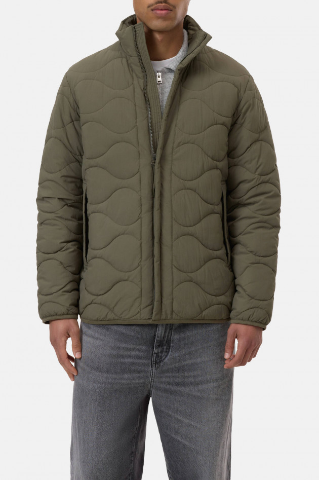 Closed Steppjacke in Forest Green