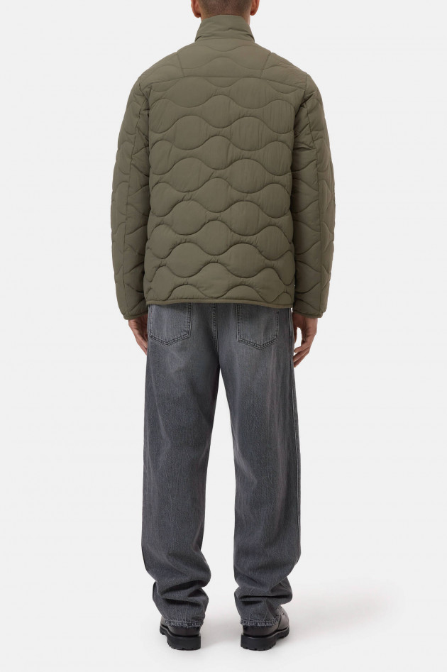 Closed Steppjacke in Forest Green