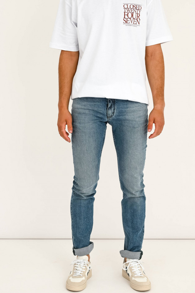 Closed Jeans mit dezentem Used-Look in Mittelblau