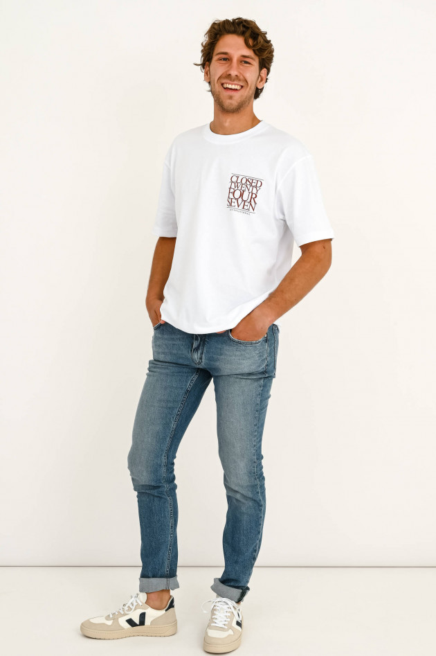 Closed Jeans mit dezentem Used-Look in Mittelblau