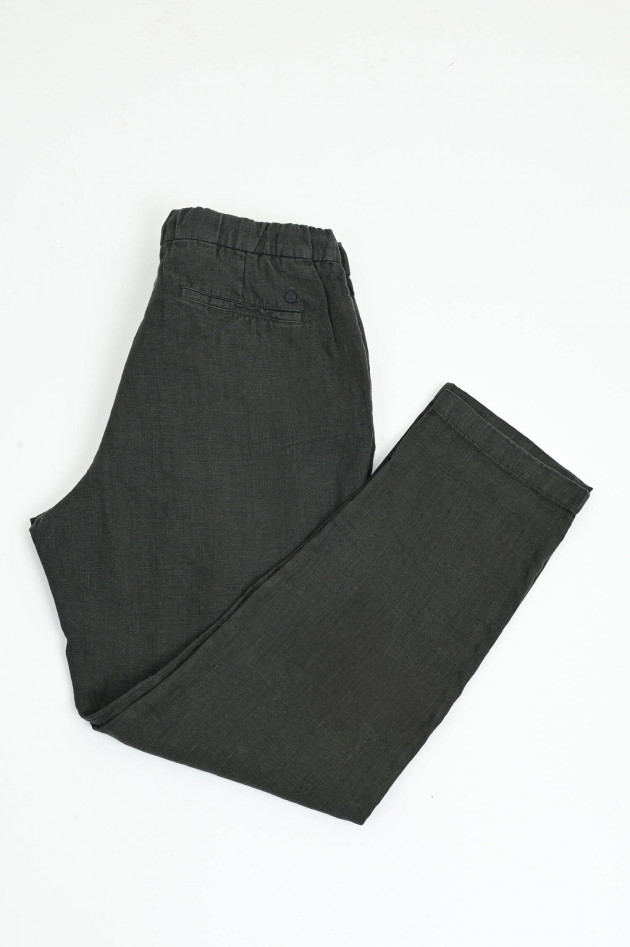 Closed Hose VIRGO aus Leinen in Pepper Grey