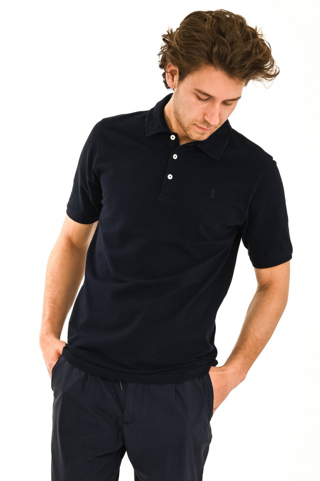 Closed Polo Shirt mit Logo-Stitching in Midnight