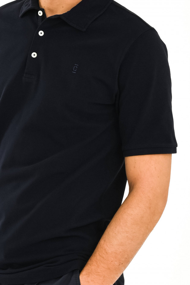 Closed Polo Shirt mit Logo-Stitching in Midnight